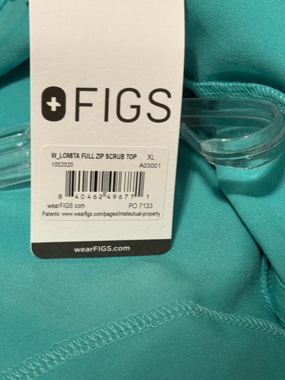 Figs Lomita scrub top. Surgical green. NWT - Picture 4 of 4